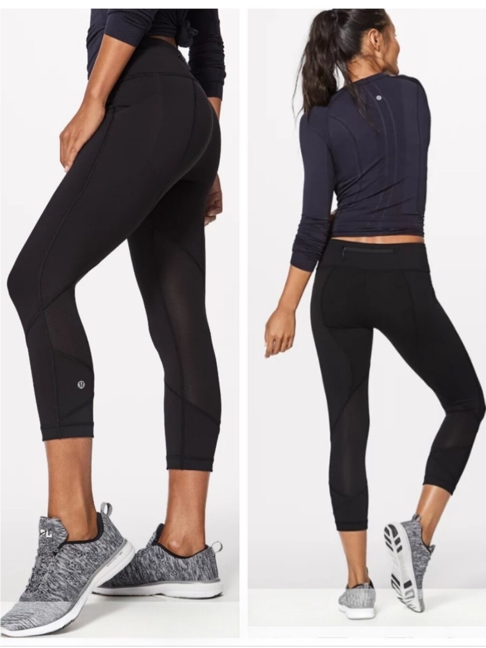 Lululemon Women's Black Pace Rival Crop 23" Leggings Size 4